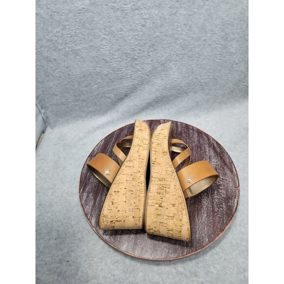 Sam Edelmam Womens Tan Leather Wedge Sandals Size 6 - Picture 13 of 13